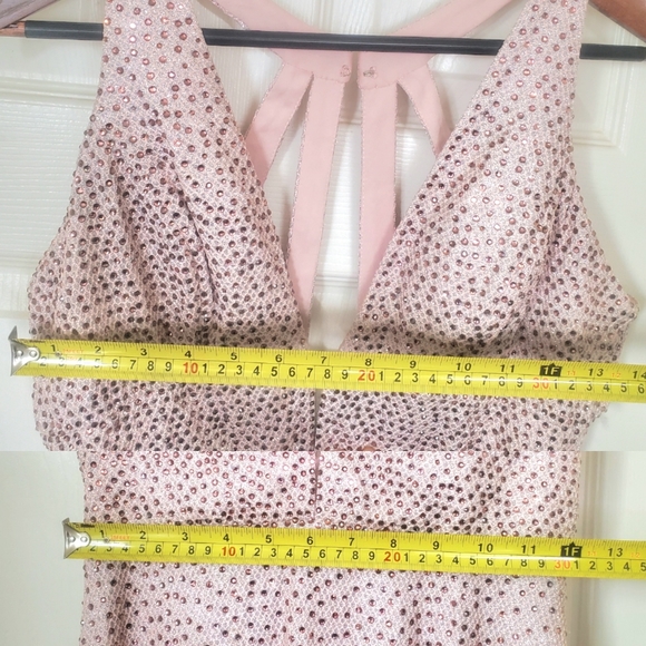 Sparkling Champagne Pink Evening Gown - Picture 3 of 5